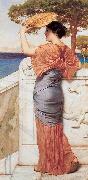John William Godward On the Balcony Spain oil painting artist